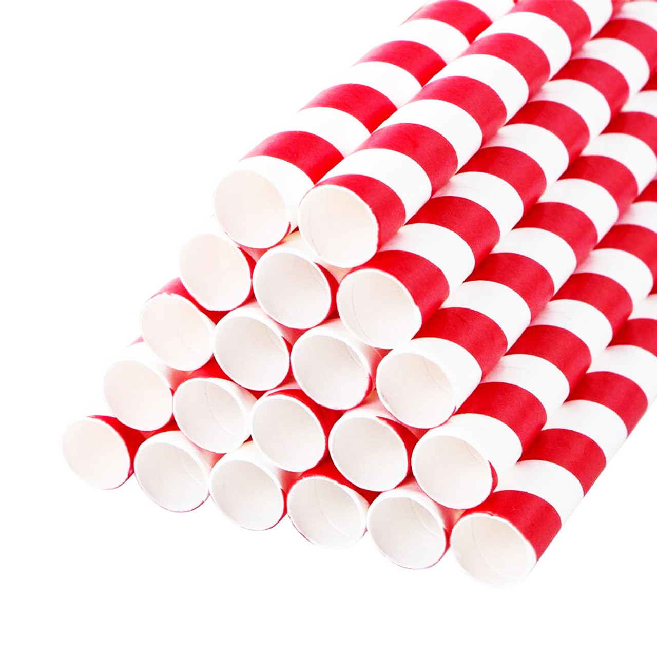 Christmas Paper Straws Foil Red Striped Drinking Straws - Temu