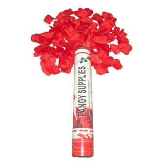 12 inch Confetti Cannon Artificial Red Rose Petals 12 inch Confetti Cannon Artificial Red Rose Petals