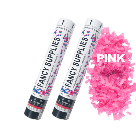 8 Pack Gender Reveal Confetti Cannons (Pink Girl) - Genders Reveal