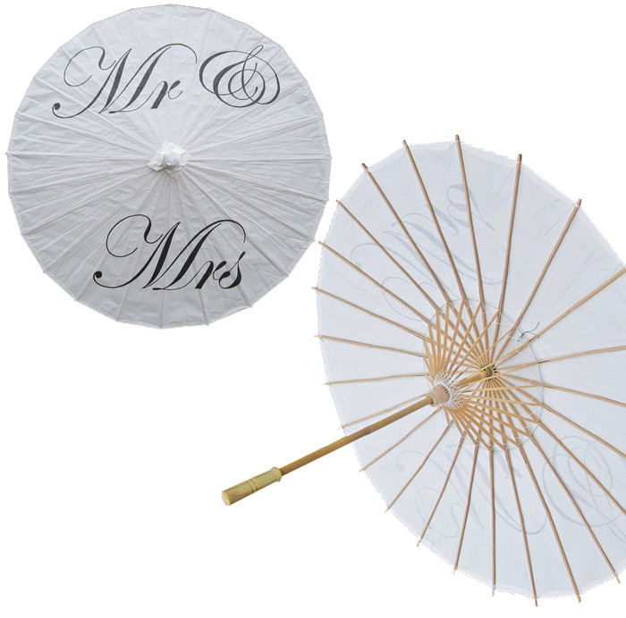 mr and mrs wedding umbrella