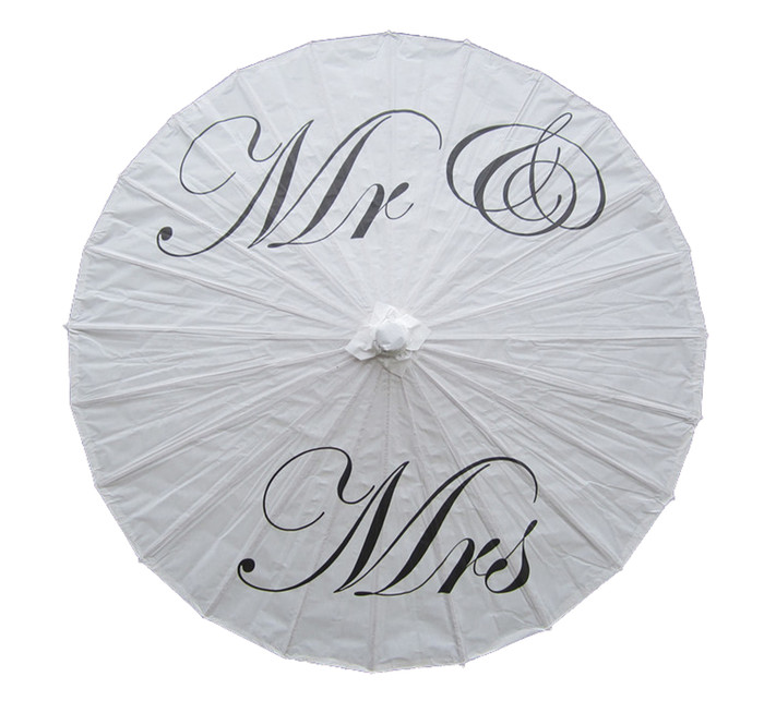 mr and mrs wedding umbrella