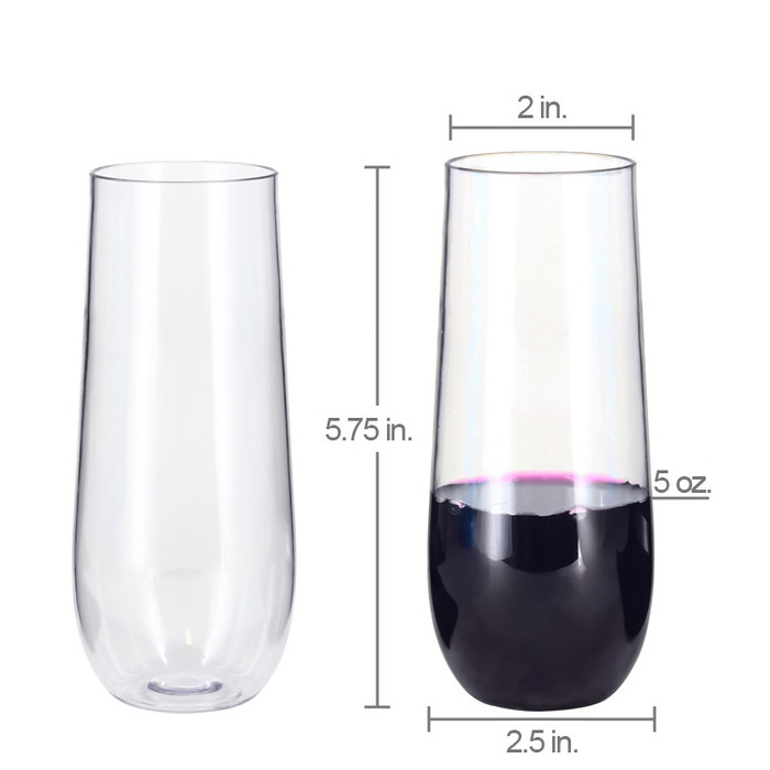 cylinder champagne flutes