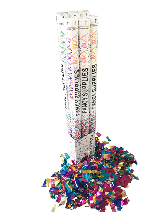 30" Confetti Cannon - Metallic Multi-Color