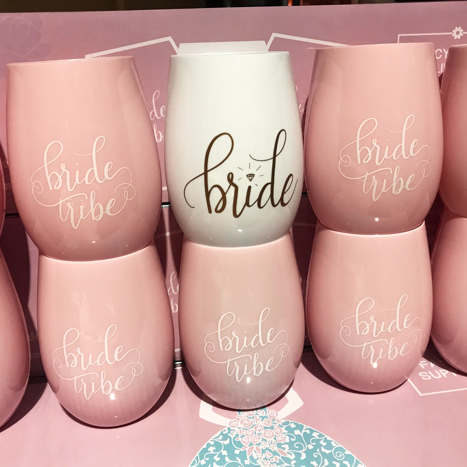 Set of 10 Bachelorette Party Silicone Wine Cups White Bride & Rose Gold  Bride Tribe Cups, Bridesmaid Wedding Gift Party Favors