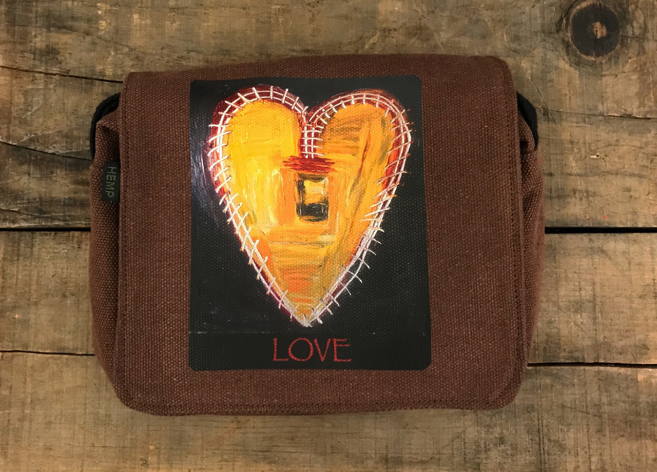 Love Supreme Heart City Slicker Small & Large Hemp Purse