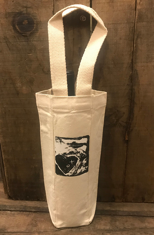 Forget Me Not (Heart) Single Bottle Cotton Canvas Wine/Gift