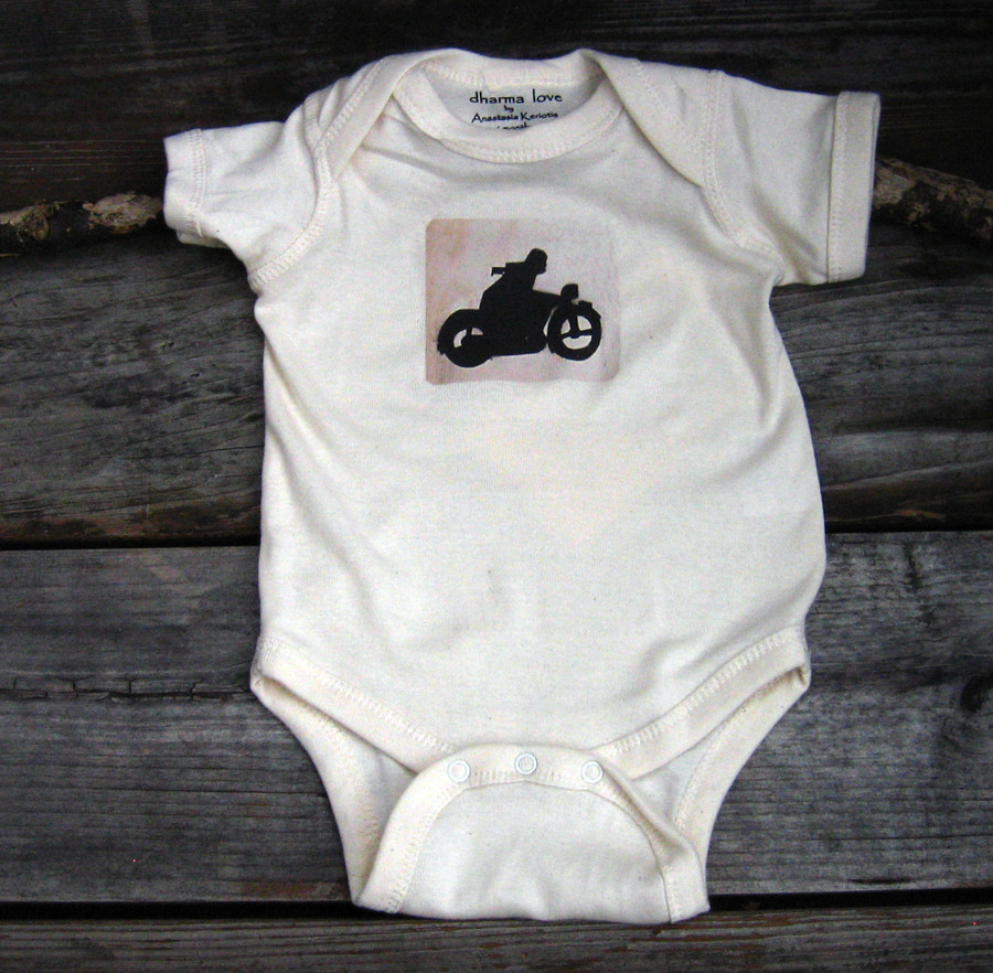 baby motorcycle onesie
