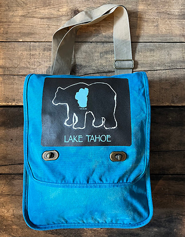 Bear Lake Tahoe Cotton Canvas Field Messenger Bag