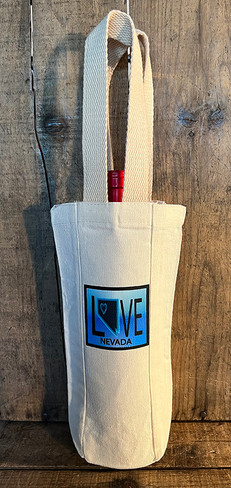Love Nevada single & 2 Bottle Cotton Canvas Wine, Gift Bag