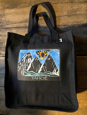 Mountains Water Sun Tahoe Hemp Market Tote