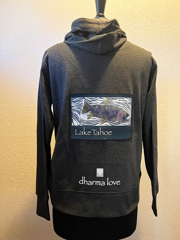 Fish Lake Tahoe Unisex Organic Cotton & Recycled Polyester Front Zip Sweatshirt