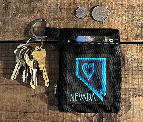 Nevada with Heart Hemp Key Coin Purse Pouch Nevada with Heart Hemp Key Coin Purse Pouch