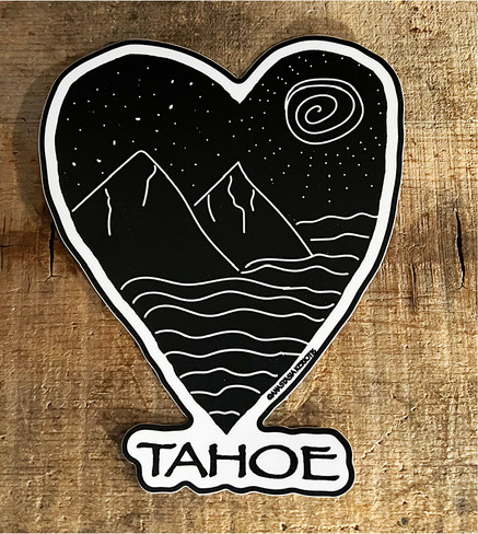 Heart of Night Tahoe Sticker