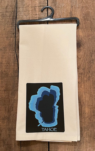 Lake Tahoe Blues Tea Towel Certified Organic Cotton