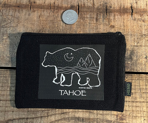 Bear Night Scene with Moon Tahoe, No Text Or Custom