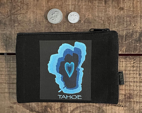 Lake Tahoe with Heart Medium & Large Hemp Coin Purse Pouch
