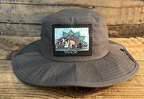 Dharma Love Hiker Hat 100% Ripstop Cotton Mountain Mandala Sunrise Tahoe, Truckee, No Text