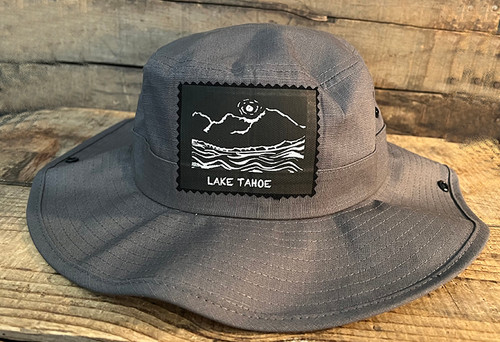 Dharma Love Hiker Hat 100% Ripstop Cotton Mountain Scene Lake Tahoe, Custom Location or No Text