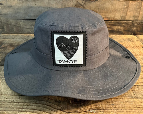 Dharma Love Hiker Hat 100% Ripstop Cotton Heart of Night Love, Tahoe, Truckee, or Custom Location