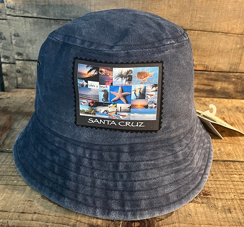 Dharma Love 100% Cotton Life's a beach Santa Cruz, No Text or Custom Location Bucket Hat