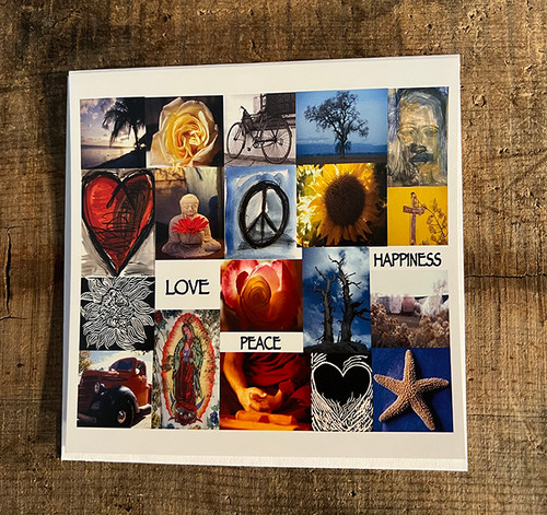 Love Peace & Happiness Greeting Card