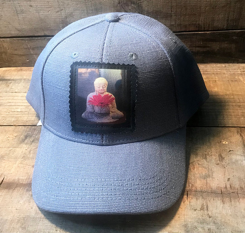 Buddha with Gerber Daisy Hemp Baseball Hat