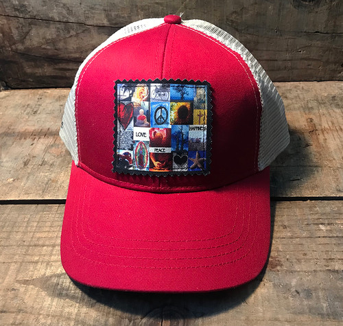 Love, Peace & Happiness Keep On Truckin' Organic Cotton Trucker Hat