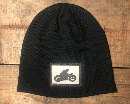 Motorcycle Symbol Organic Cotton Beanie Hat
