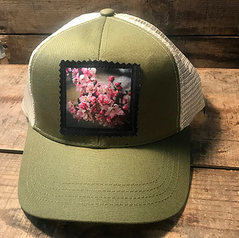 Pink Blossoms  Keep on Truckin'  Organic Cotton Trucker Hat