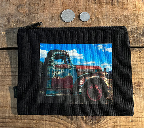Truck in Taos Medium & Large Hemp Coin Purse Pouch