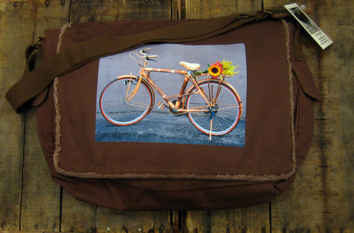 Bamboo Bike (vintage Vietnamese Bicycle)Cotton Canvas  Messenger Bag