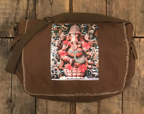 Ganesh (Hindu God) Cotton Canvas  Messenger Bag