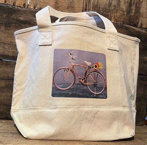 Bamboo Bike (Bamboo Vietnamese Bike) Cotton Canvas Wine/ Growler/ Picnic Tote Bag