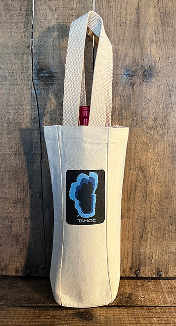 Lake Tahoe Blues Single & 2 Bottle Cotton Canvas Wine Gift Bag