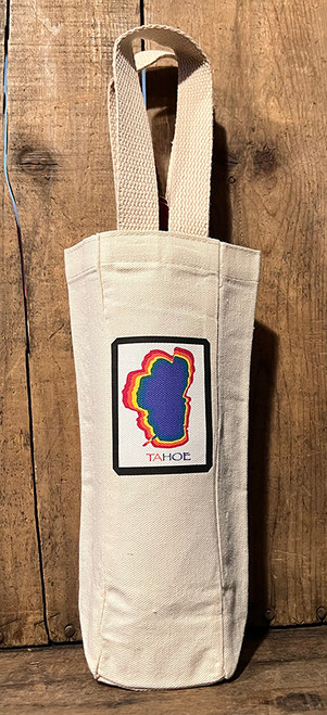 Lake Tahoe Pride Single & 2 Bottle Cotton Canvas Wine Bag