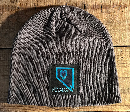 Nevada with Heart Organic Cotton Beanie Hat