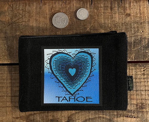 Azul Heart Love Tahoe Hemp Medium & Large Coin Purse Pouch