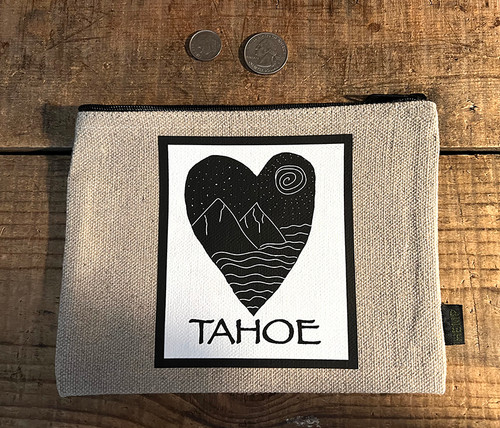 Heart of Night Love, Tahoe Or Custom Medium & Large Hemp Coin Purse Pouch