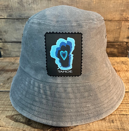 Dharma Love Bucket Hat 100% Cotton Lake Tahoe with Heart