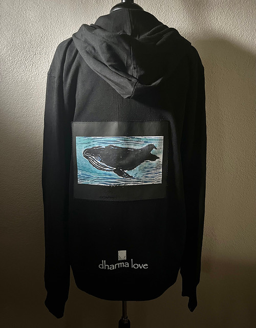 Unisex Whale Front Zip Organic Cotton & Recycled Polyester Sweatshirt