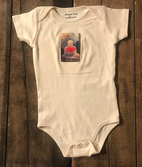 Buddha with Gerber Daisy Certified Organic Cotton Baby Onesie/One Piece 