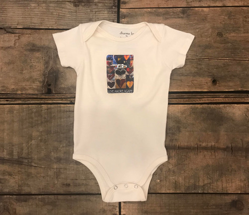 Love Amore Agape (Heart Collage) Certified Organic Cotton Baby Onesie/One Piece