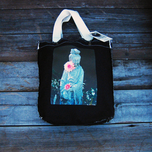 Quan Yin (Goddess of Compassion) Cotton Girly Tote Purse