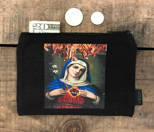 Immaculate/Sacred Heart of Mary Medium & Large Hemp Coin Purse