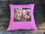 Pink Blossoms Handcrafted, Eco Dyed, Cotton Pillow