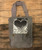 Flaming Heart of Love (woodcut) Cotton Canvas Field/Messenger Bag