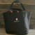 Black Sunflower (woodcut)  Wine, Growler Cotton Canvas Tote Bag