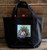 Mountain Mandala Sunrise Fallen Leaf Lake, Tahoe, Nevada,  Custom or No Text Cotton Canvas Wine Growler Tote Bag
