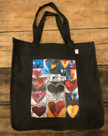 Love, Amore, Agape Heart Collage Hemp Tote