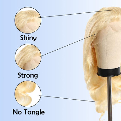 Sable Hub 613 Blonde 4x4 Lace Front Closure Wig Straight Human Hair Brazilian Human Hair Pre plucked 150 Density 613 Blonde Transparent Lace Frontal
